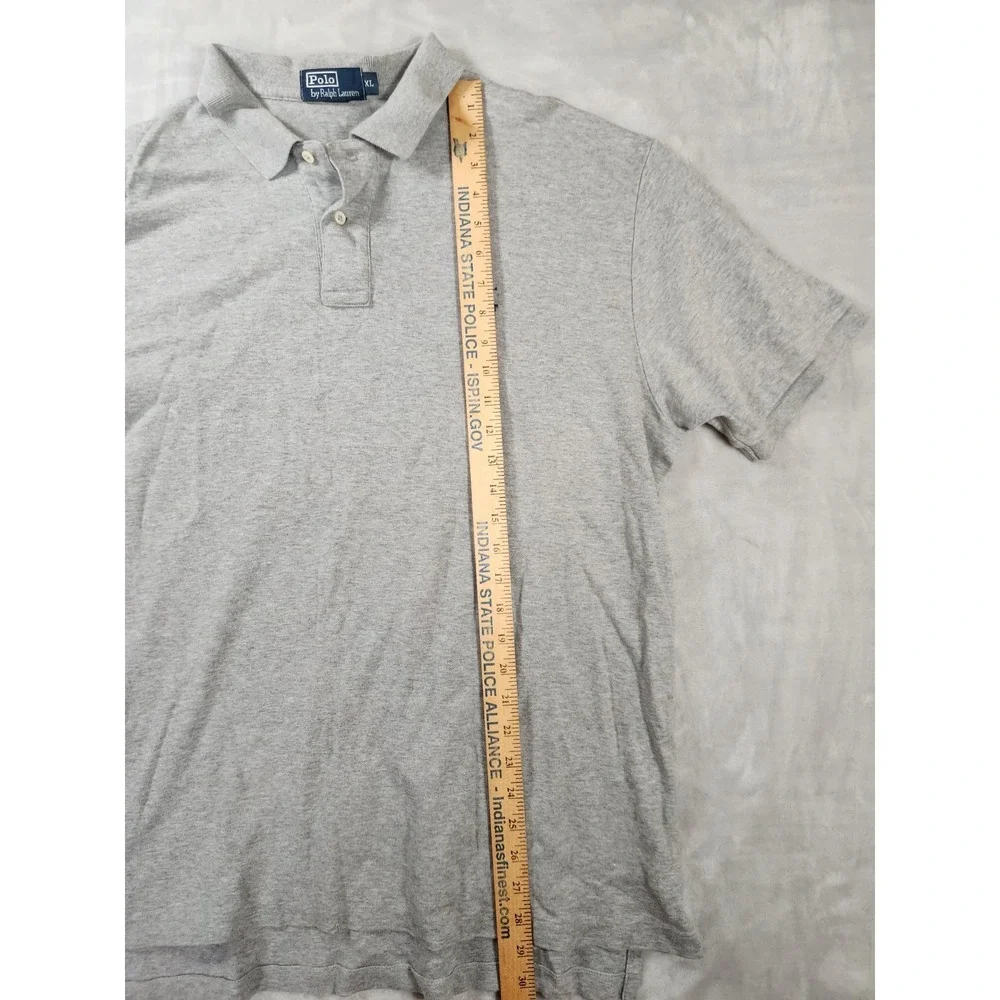 Ralph Lauren Polo Shirt XL Gray Blue Pony Rugby Casual Outdoors‎ Preppy Mens